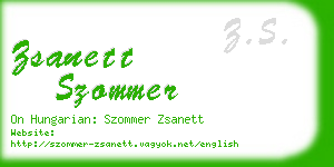 zsanett szommer business card